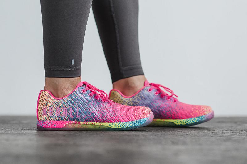 Women's Nobull Neon Glitch Trainers Pink | SG S3094G